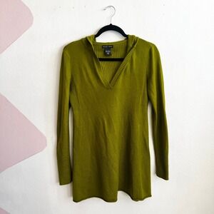New York & Company Sweater Dress Vintage Y2K 2000s Glam Indie Sleaze Green Small